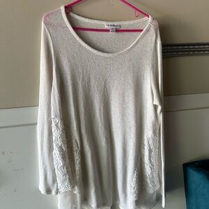 Motherhood white light weight sweater size large